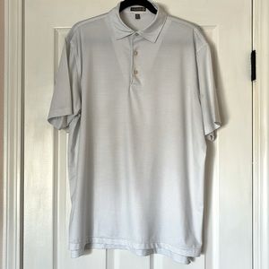 Peter Miller white and green golf shirt in Medium
